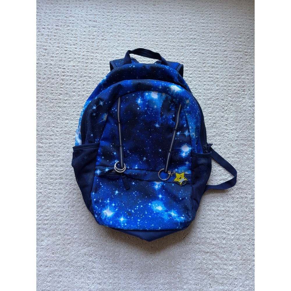 Lands End Backpack OS Blue Galaxy Star Print Sporty Schoolcore Adventurecore